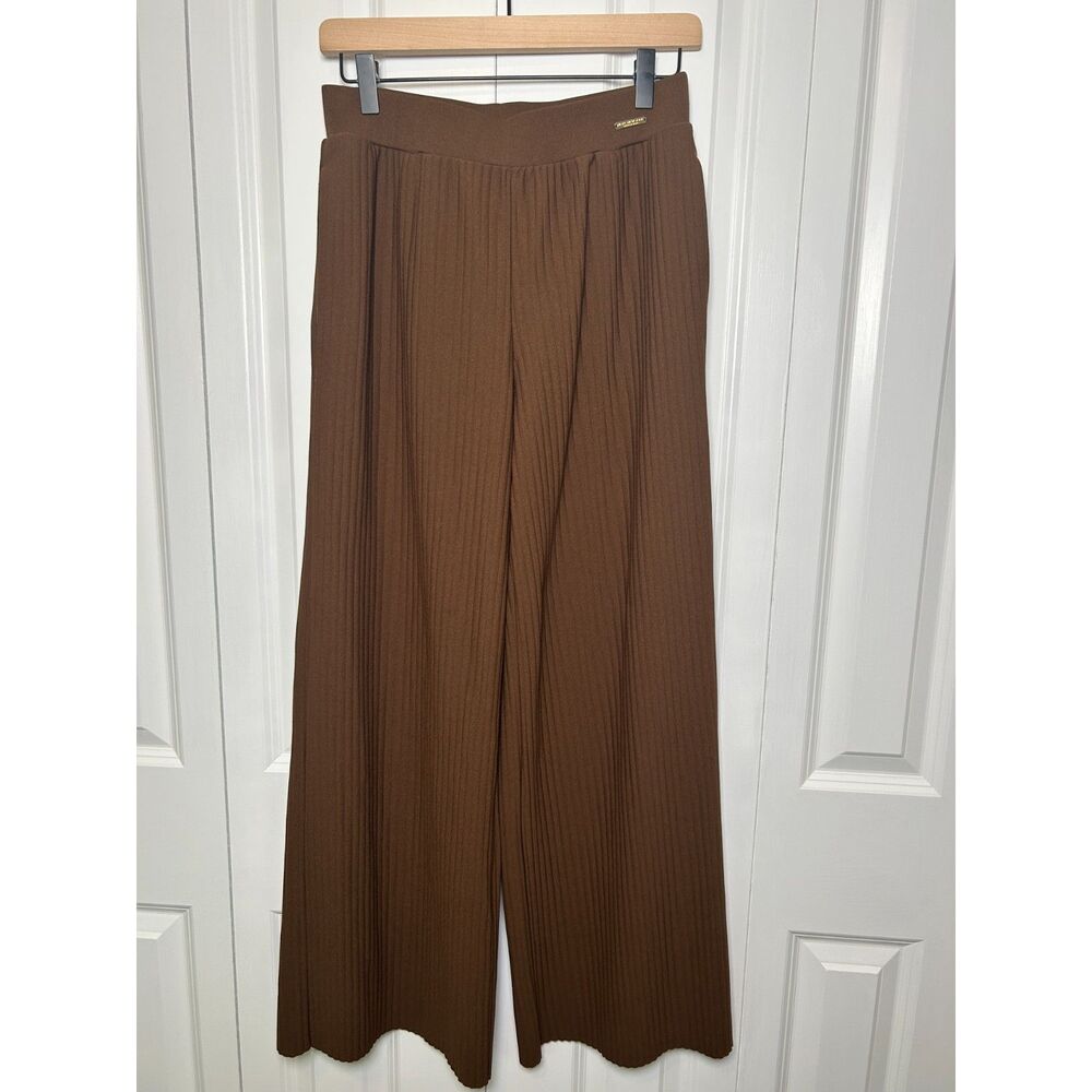 Marc New York Andrew Marc Brown Ribbed Wide Leg Pants Small